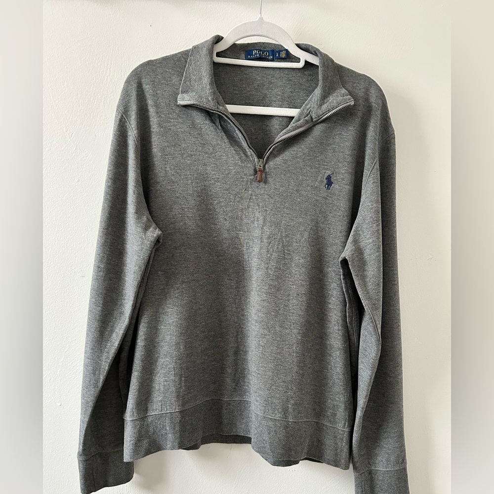 Polo Ralph Lauren Cotton Quarter-Zip Sweater- L